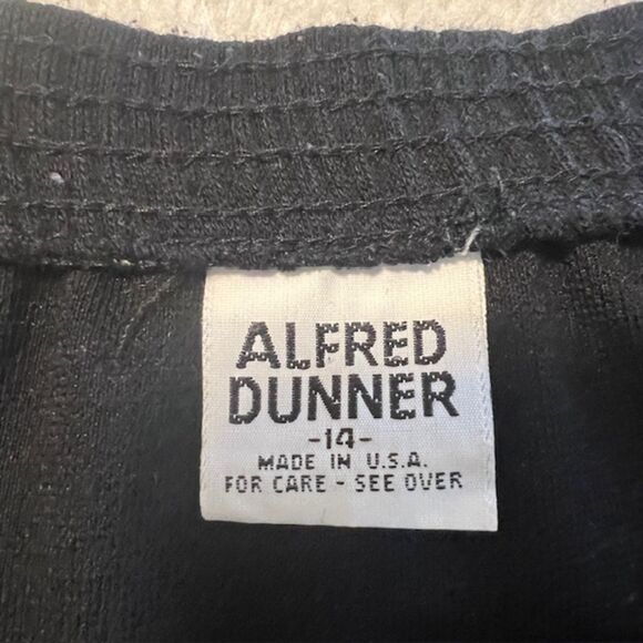 Alfred Dunner Womens Black Elastic Waist Pleated Knee Length Skirt Size 14 USA - Picture 5 of 7